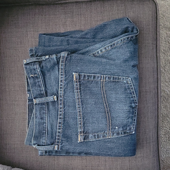 Lee Premium Relaxed Straight Leg size 38 × 32 color dark wash denim - Picture 4 of 4